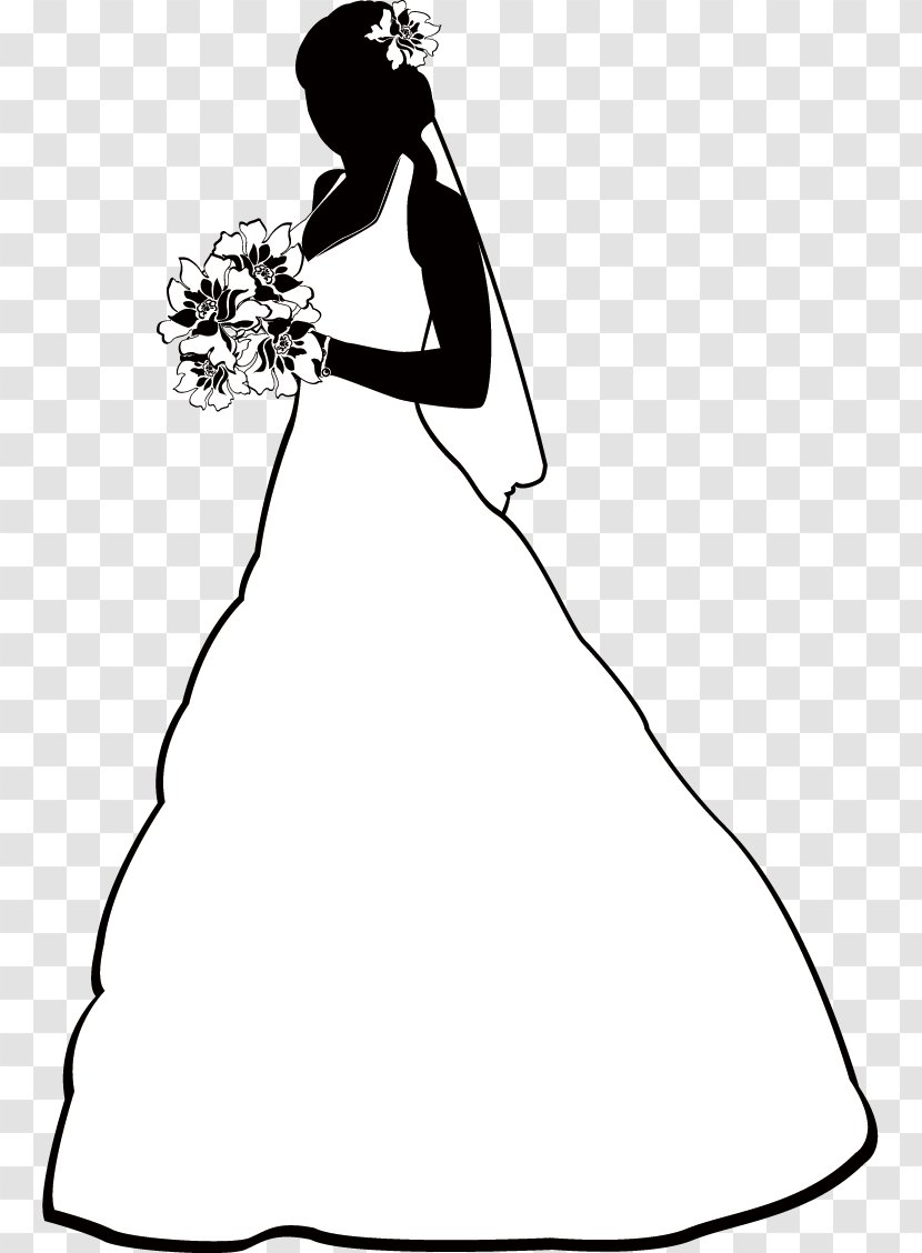 Bride Royalty-free Clip Art - Wedding - Continental Silhouette Transparent PNG