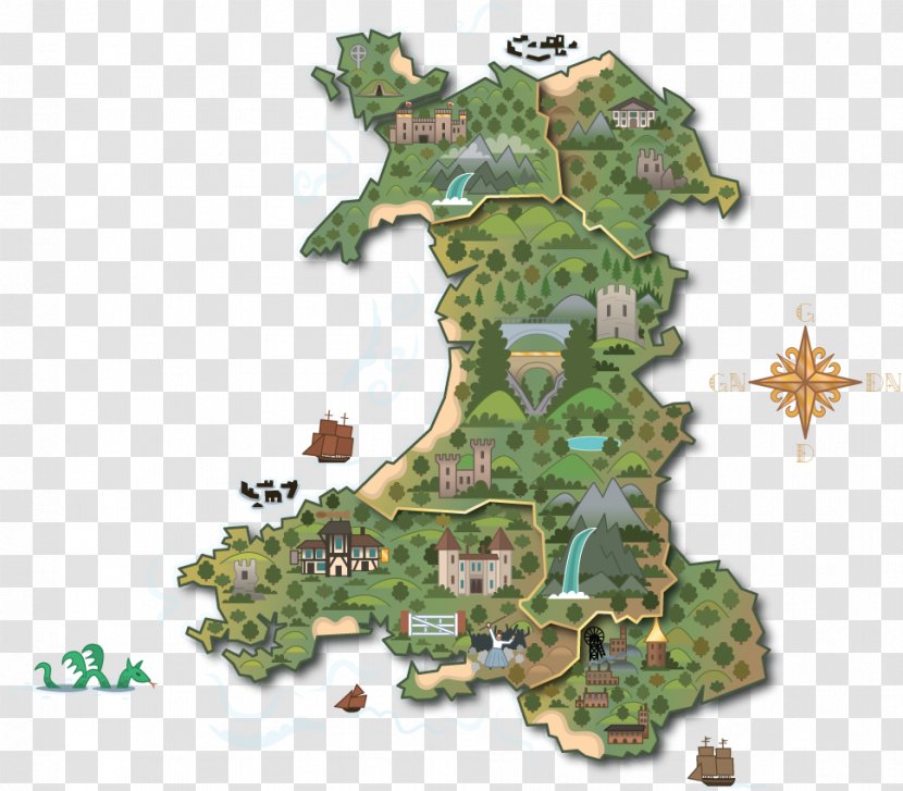 Welsh Map Legend Land: Where Legends Go To Die Visit Wales Literature Transparent PNG