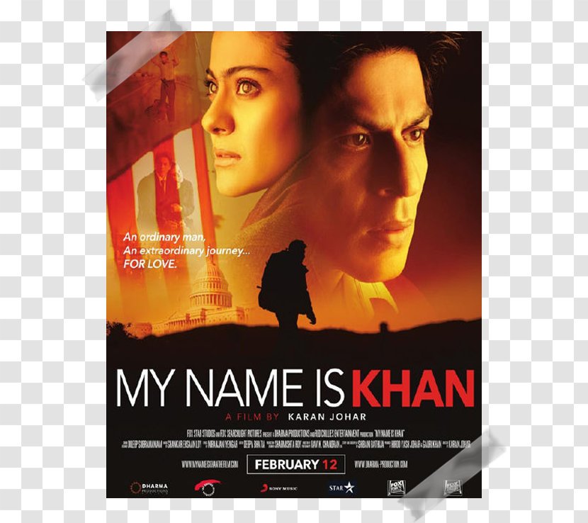 My Name Is Khan Shah Rukh Film Poster - Cartoon - Elkhalili Transparent PNG