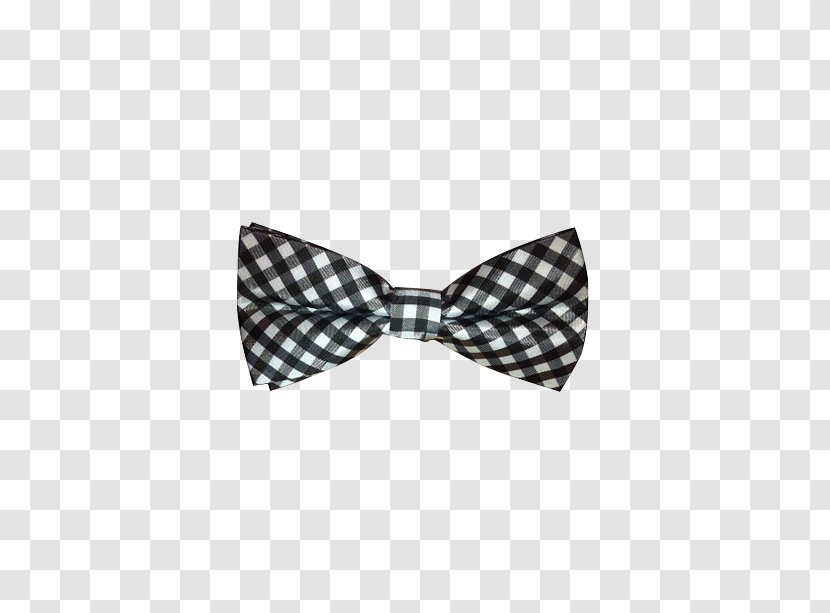 Bow Tie Necktie Polka Dot Check - White - Black Transparent PNG