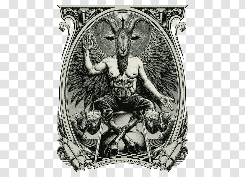 Baphomet Church Of Satan Satanism Knights Templar Demon - Evil - Sigil Transparent PNG