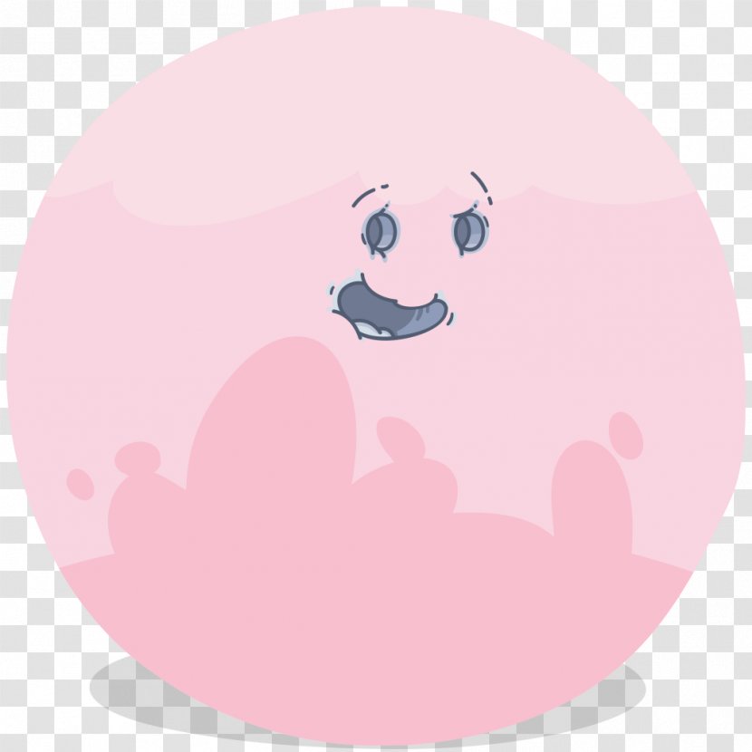Pink Circle - Cartoon - Tableware Fictional Character Transparent PNG