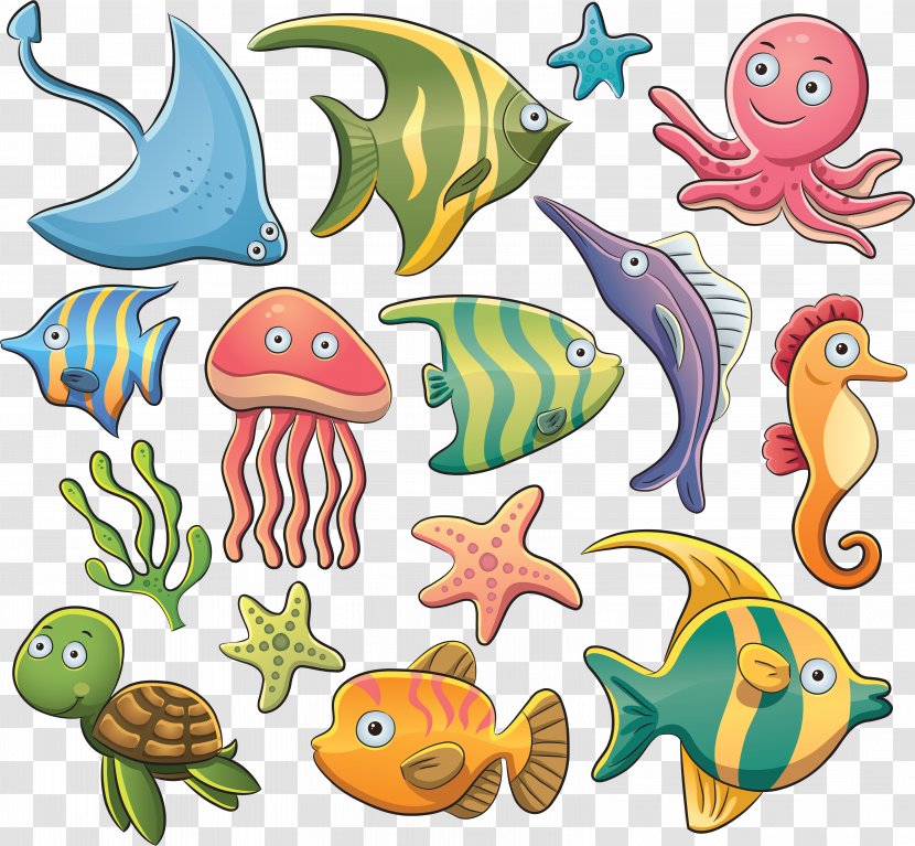 Vector Graphics Stock Photography Illustration Drawing Animal - Sea - Lettuce Ocean Aquaria Transparent PNG