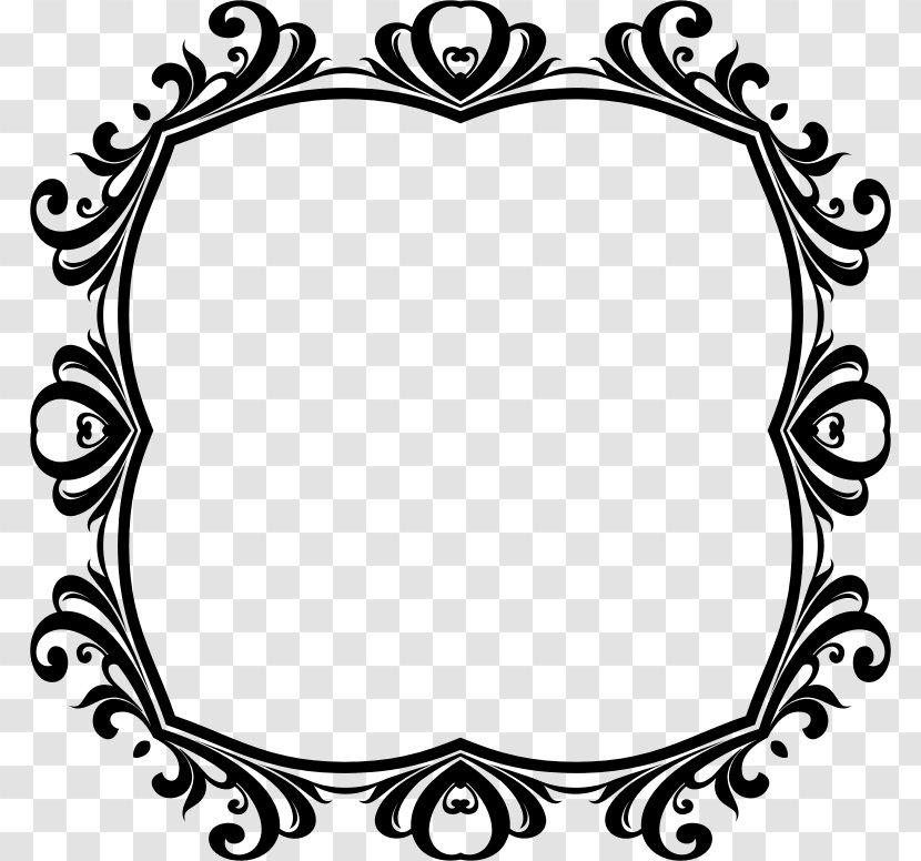 Borders And Frames Decorative Arts Picture Clip Art - Monochrome - Design Border Transparent PNG