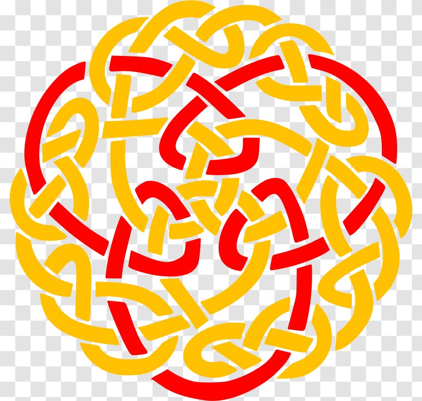 Clip Art Celtic Knot Color Ornament Yellow - Heart - Free Transparent PNG