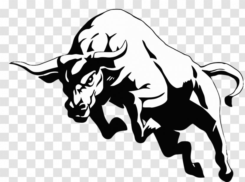 Charging Bull Drawing Clip Art - Black Transparent PNG