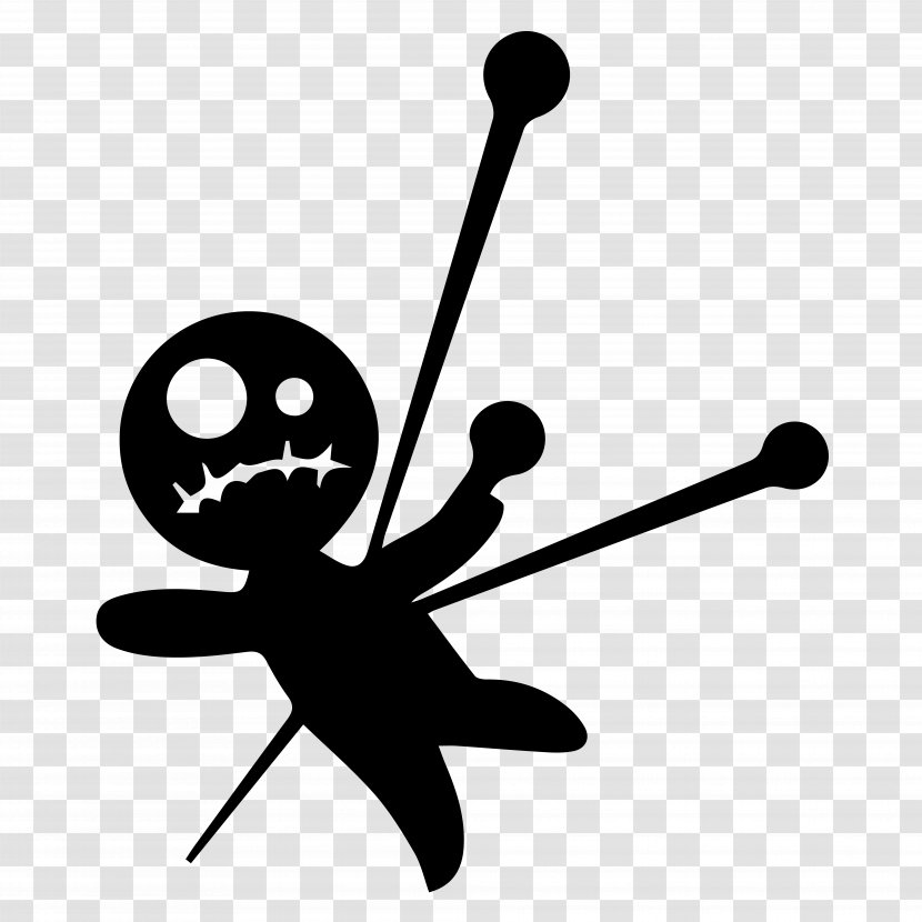 Voodoo Doll West African Vodun Clip Art - Black And White Transparent PNG