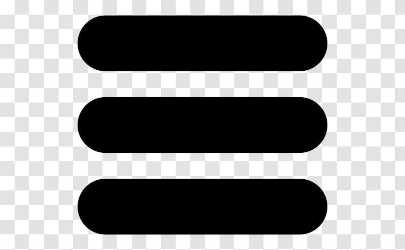 Menu Hamburger Button Torrance - Black And White - Horizontal Line Transparent PNG