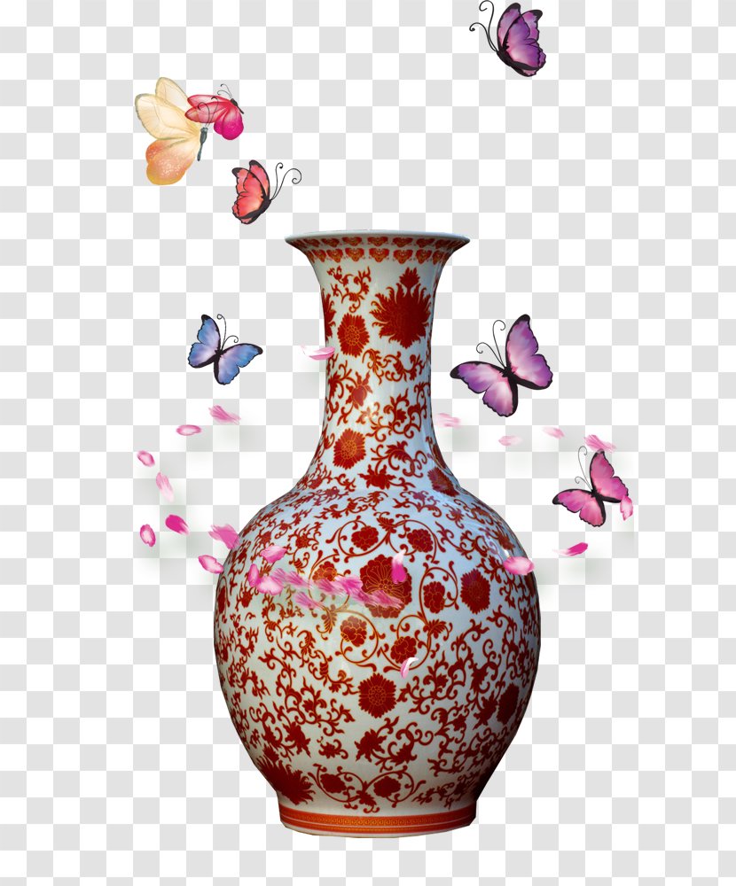 Vase Florero Decorative Arts - Glaze Porcelain Transparent PNG