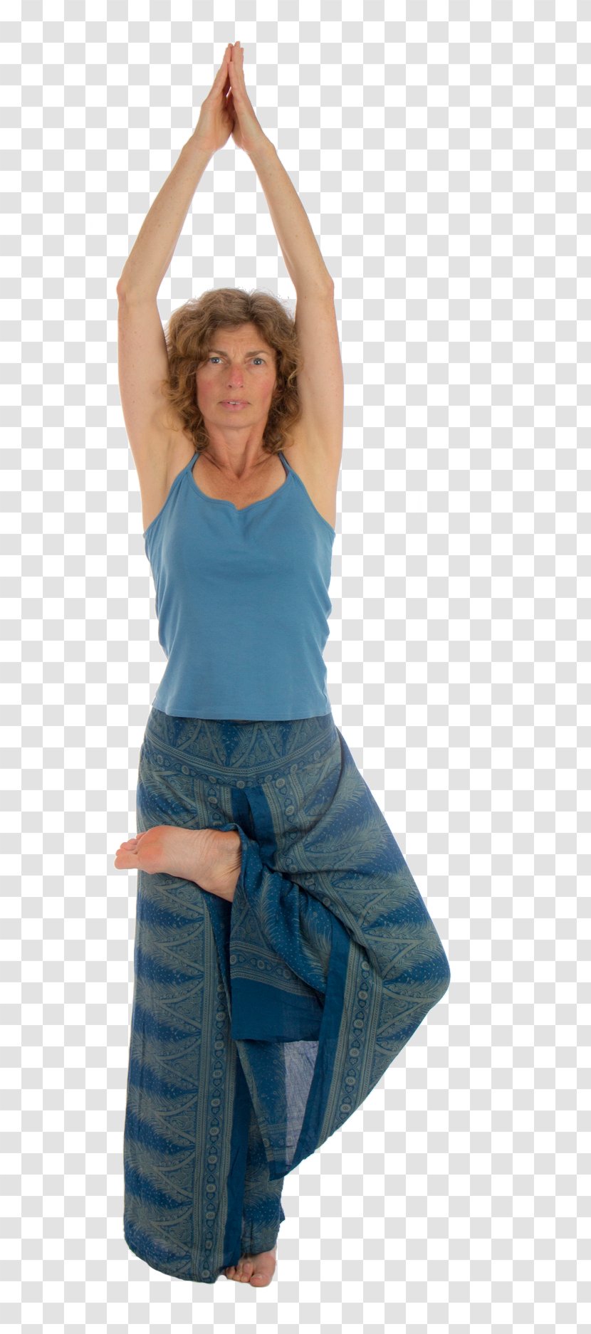 Shoulder Skirt Turquoise - Standing - Yoga Training Transparent PNG