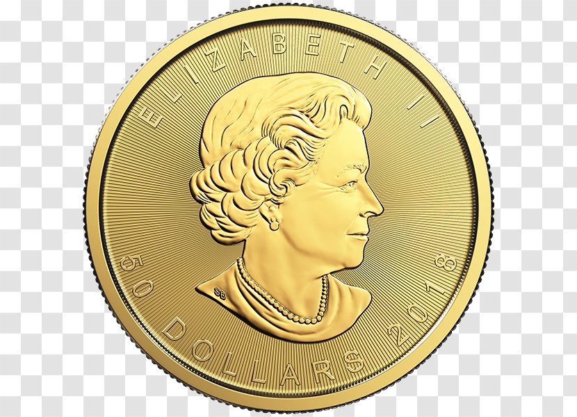 Canadian Gold Maple Leaf Bullion Coin Silver Transparent PNG