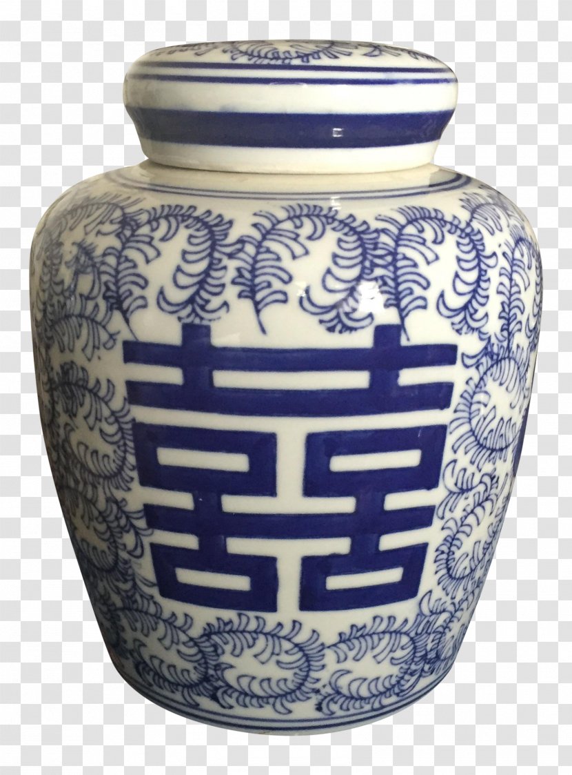 Vase Ceramic Blue And White Pottery Urn - Porcelain Transparent PNG