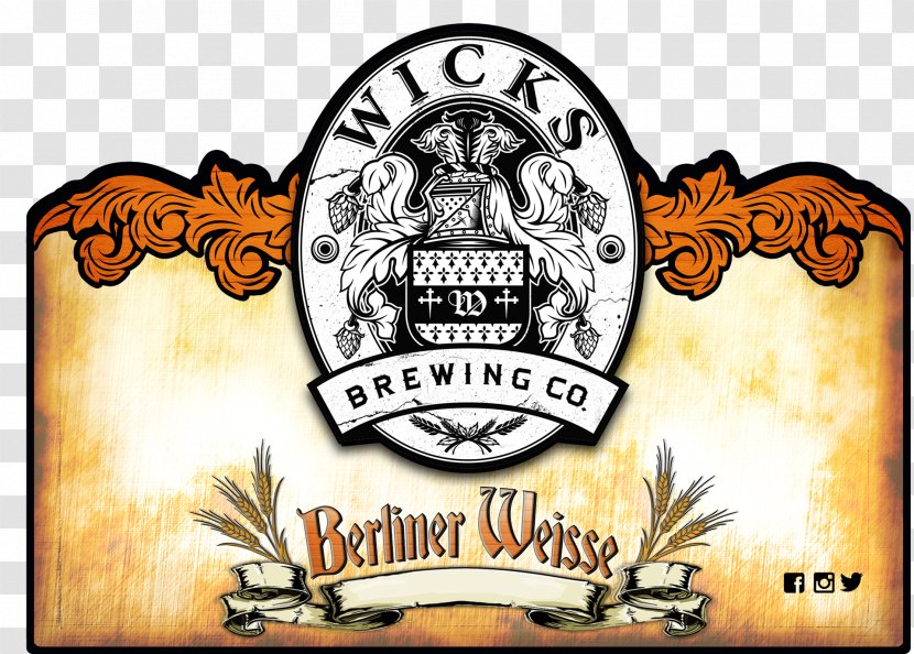 Wicks Brewing Logo Animal Brewery Font Transparent PNG