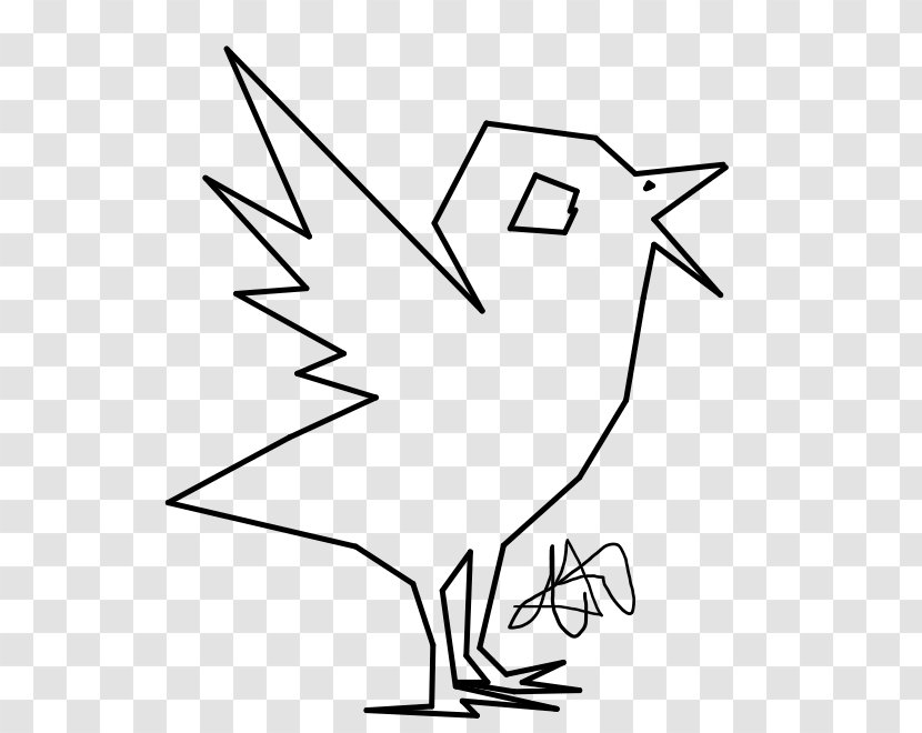 Chicken Line Art Bird Clip - Monochrome Transparent PNG