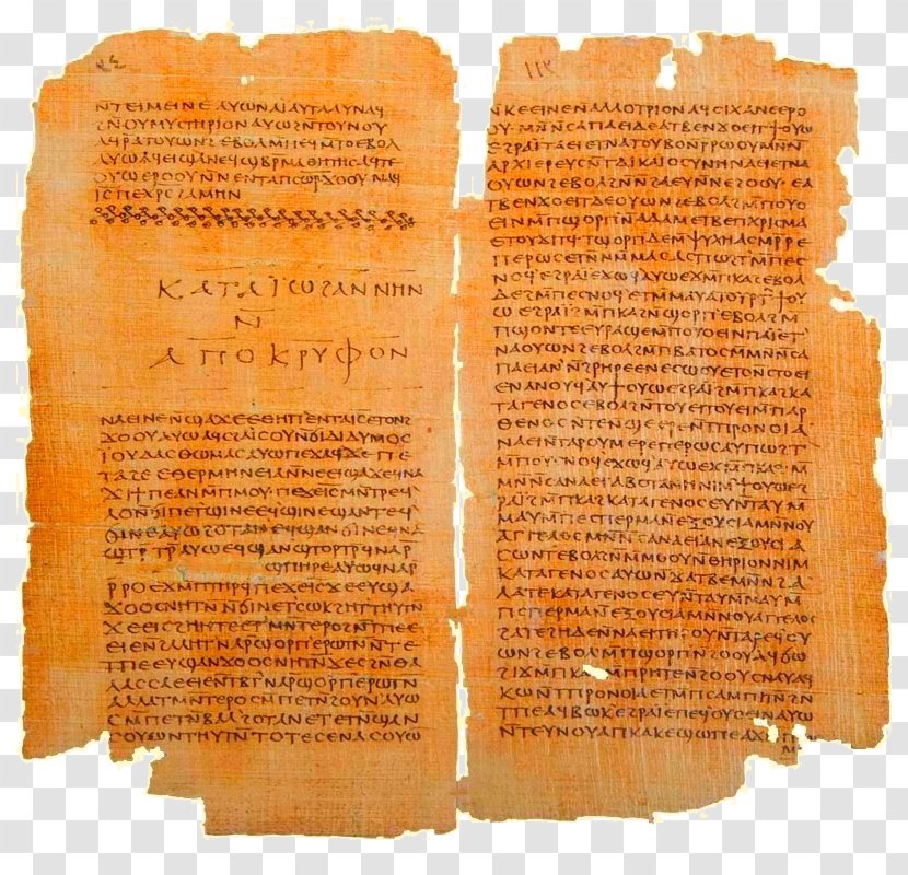 Nag Hammadi Codex II Gospel Of Thomas Apocryphon John Gnostic Texts - Manuscript - Library Transparent PNG