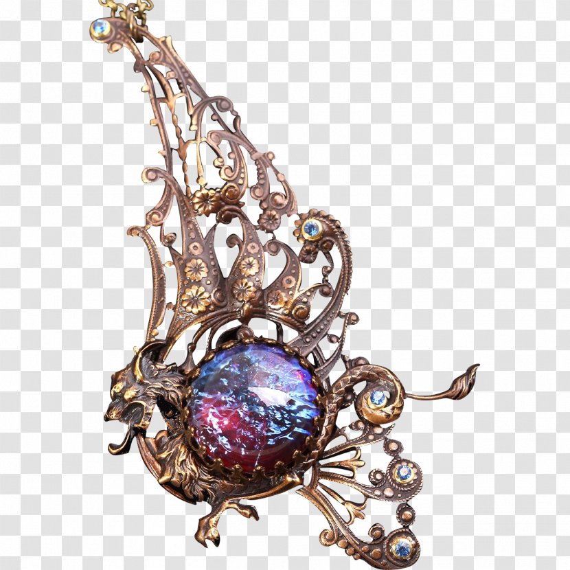 Necklace Charms & Pendants Brooch Gemstone Dragon Transparent PNG