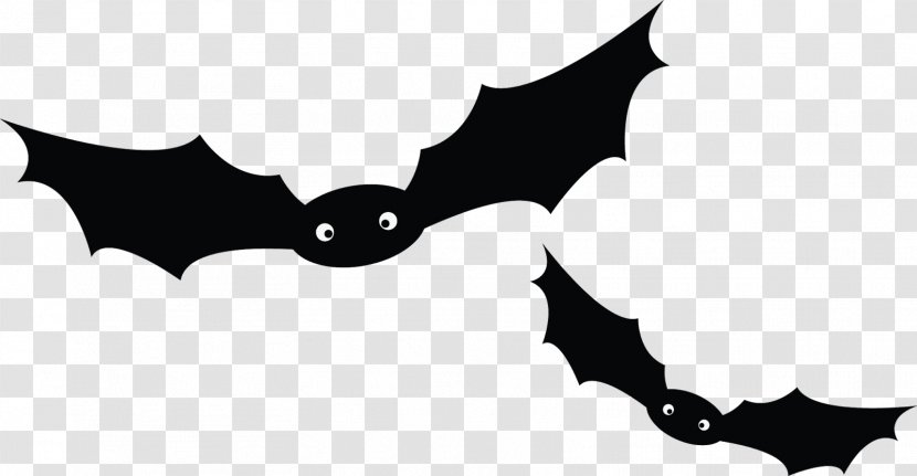 Bat Halloween Drawing Party Clip Art - Monochrome Transparent PNG