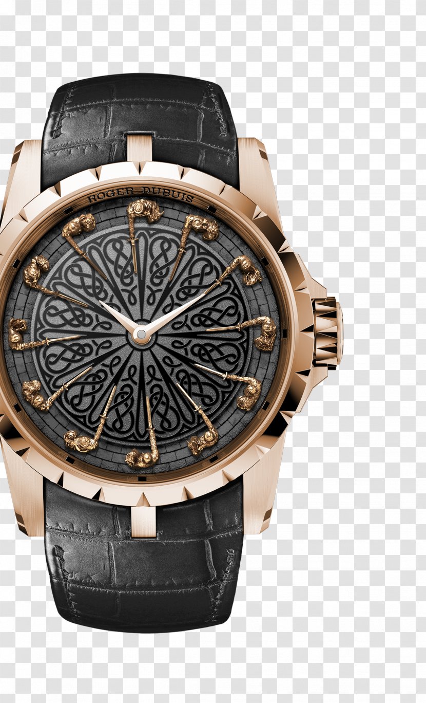 Rolex Submariner Roger Dubuis Watch Gold Round Table - Clock Transparent PNG