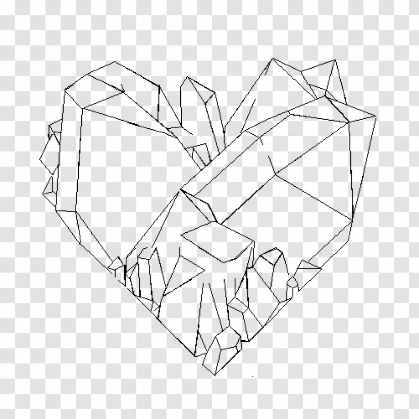 Crystal Drawing Line Art - Area Transparent PNG