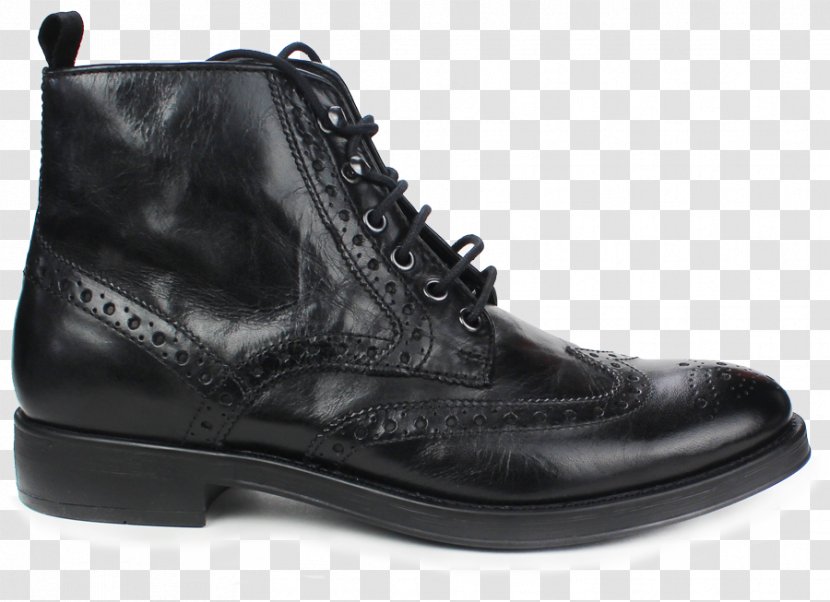 Brogue Shoe Geox Boot Leather - Black Transparent PNG