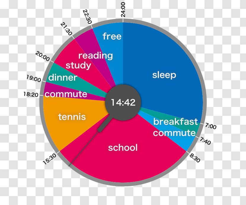 Pie Chart Circle Graph 24-hour Clock - Brand Transparent PNG