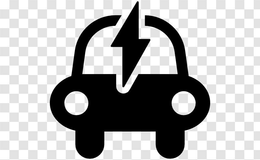 Electric Car Vehicle - Black And White Transparent PNG