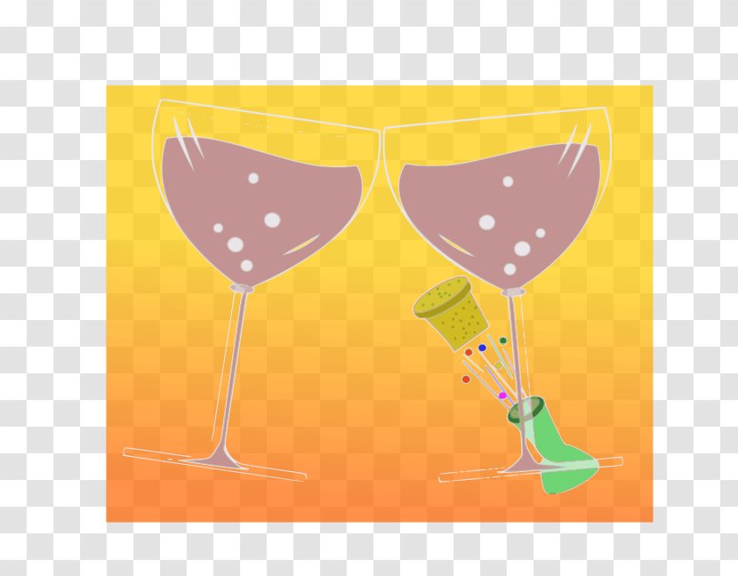 Wine Glass Alcoholic Drink Clip Art - Stemware - Champagne Transparent PNG