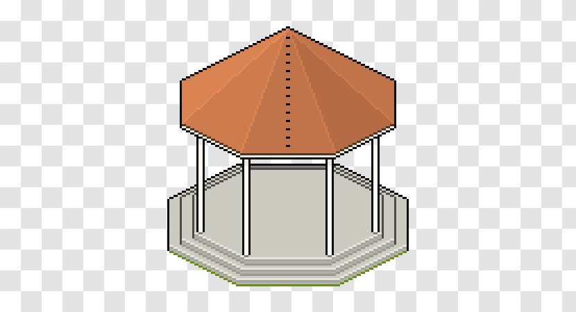 Isometric Projection Gazebo Adobe Photoshop Pixel Art - Diagram - Parking Roof Transparent PNG