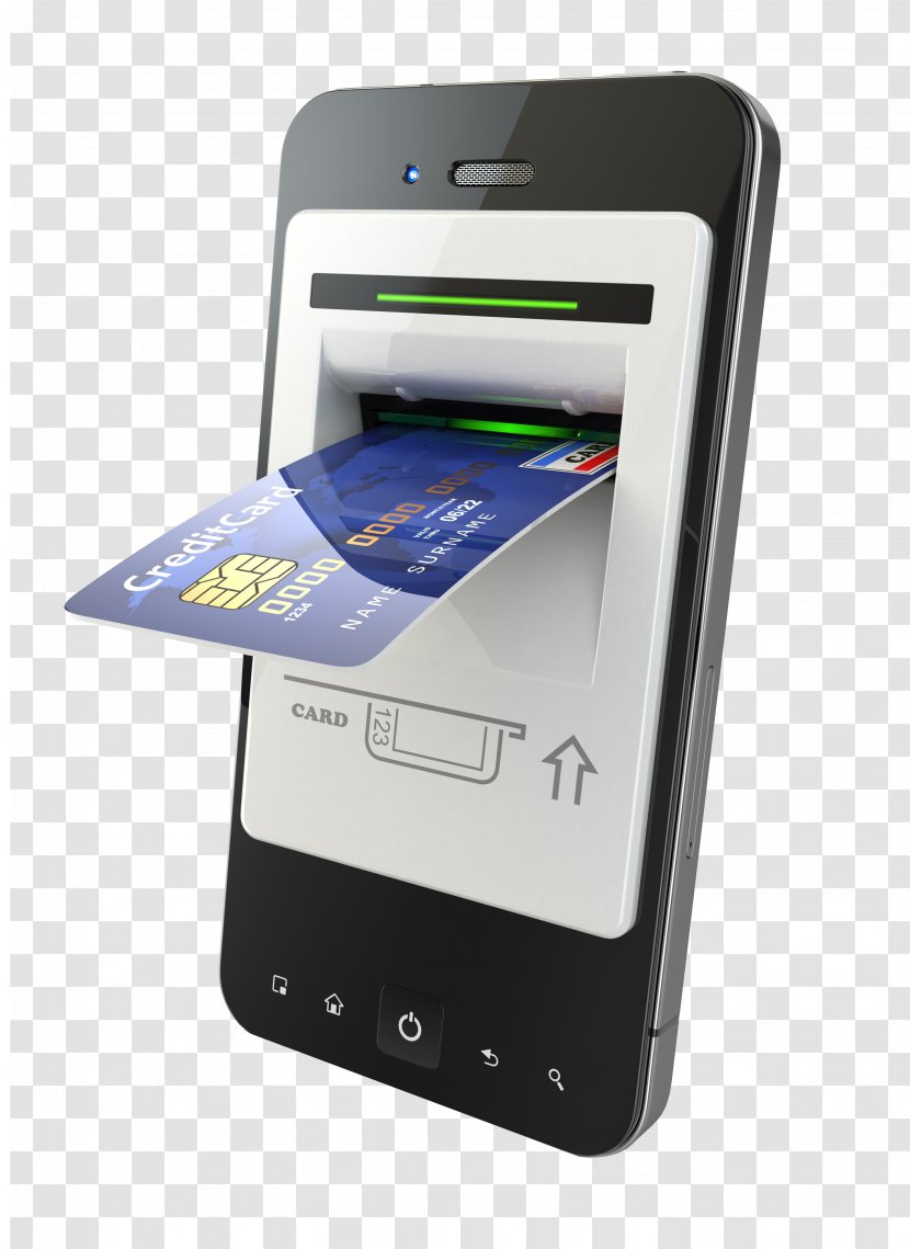 Mobile Banking Credit Card Phone Automated Teller Machine - Multimedia - Digital Transparent PNG