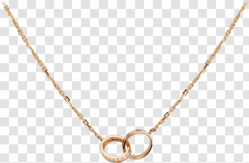Earring Necklace Cartier Jewellery Love Bracelet - Chain - Gold Transparent PNG