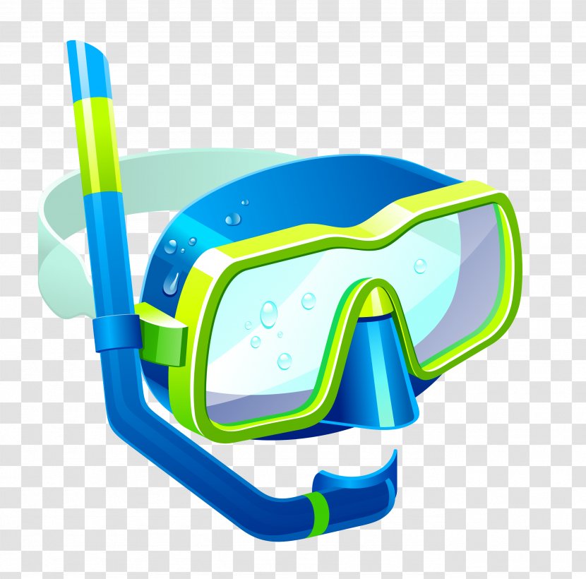 Snorkeling Diving Mask Swimfin Clip Art - Product Design - Transparent Blue Snorkel Clipart Transparent PNG