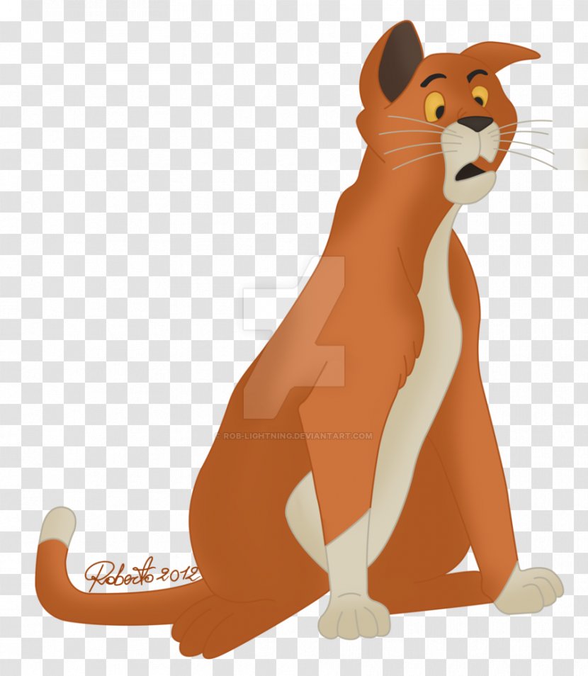Cougar Whiskers Cat Thomas O'Malley Red Fox - Puma Transparent PNG