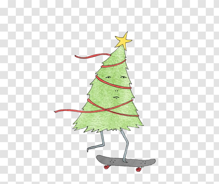 Christmas Tree Drawing Illustration - Conifer - Jane Pen Creative Transparent PNG