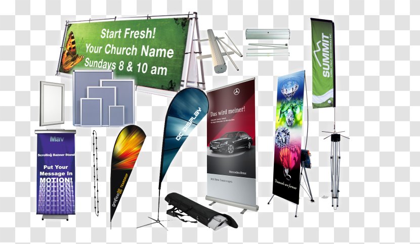 Banner Point Of Sale Display Advertising Sales - Signage Transparent PNG