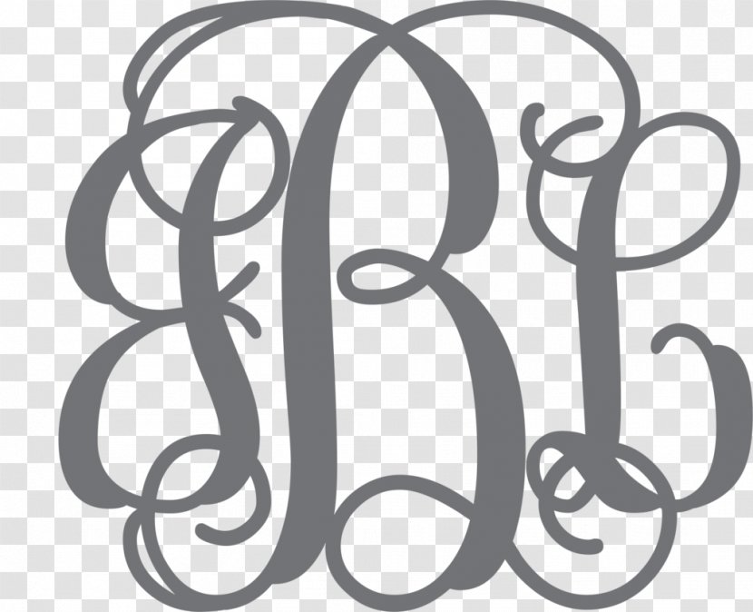 Decal Monogram Initial Letter Sticker - Wall Transparent PNG