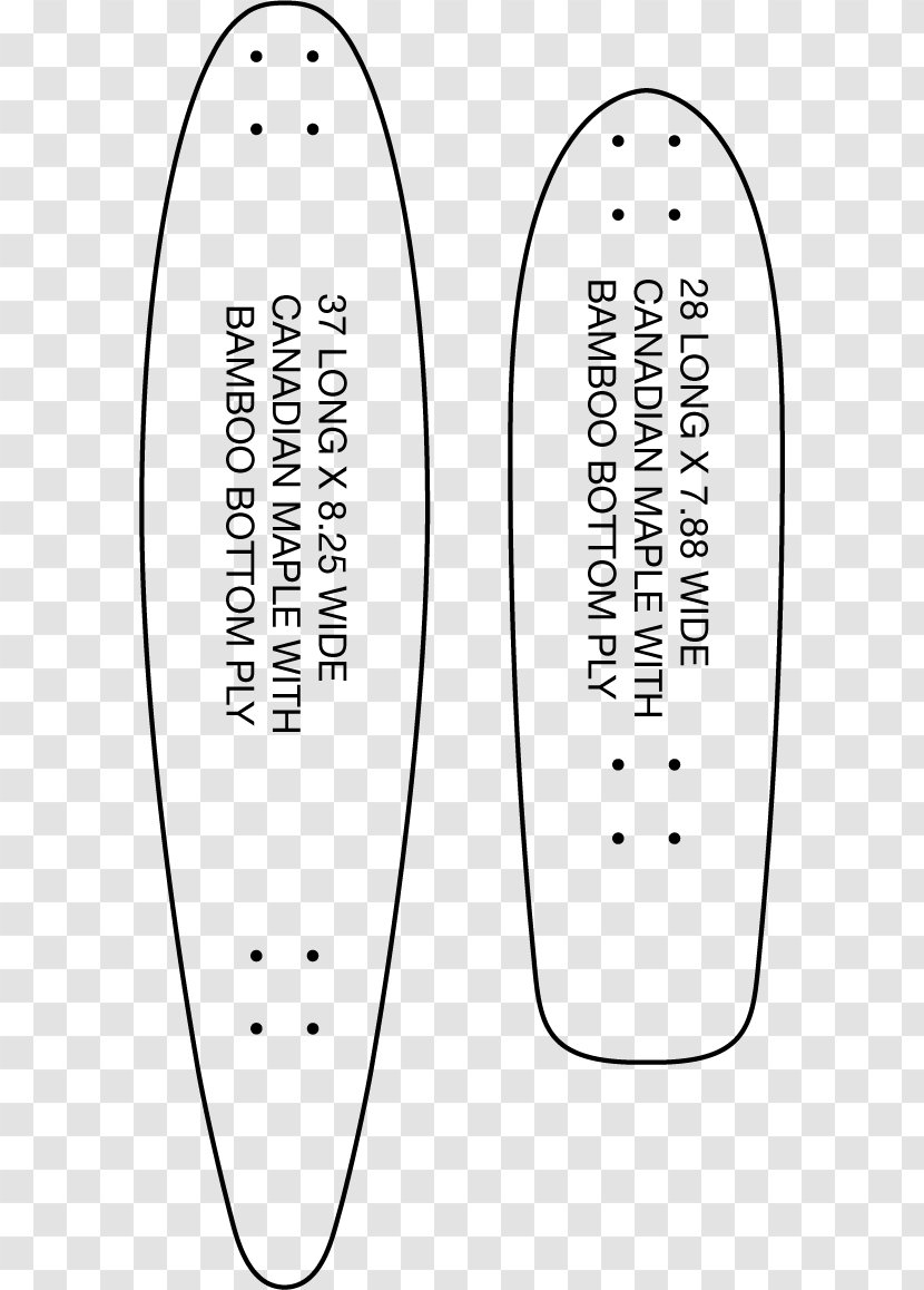 Longboard Skateboarding Penny Board Template - Flower - Surfboard Bite Transparent PNG