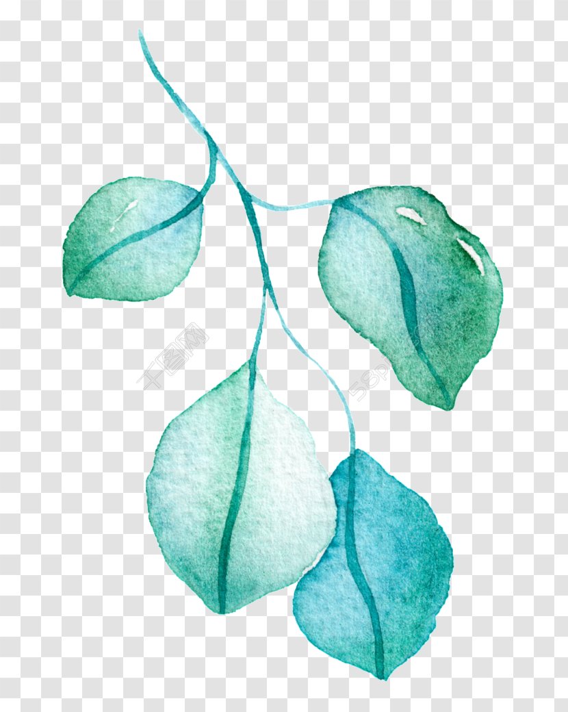 Watercolor Painting Leaf Green Drawing Transparent PNG