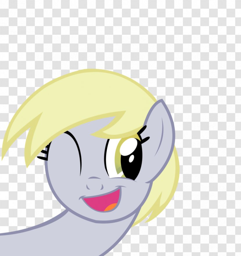 Smiley Derpy Hooves Yellow Color Blue - Eye - Spreading Expression Transparent PNG
