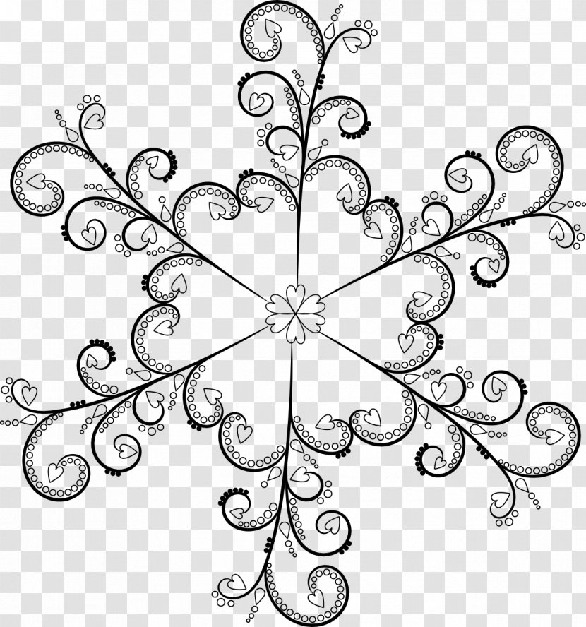 Snowflake Shape Pattern - Monochrome Photography - Royal Icing Transparent PNG