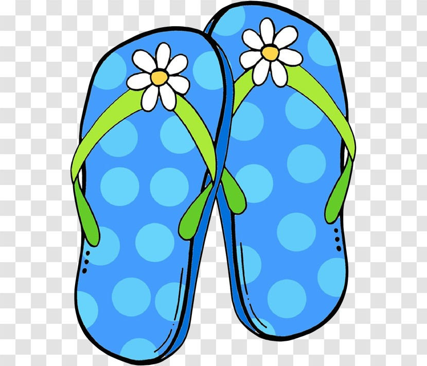 Flip-flops Footwear Blue Aqua Shoe Transparent PNG