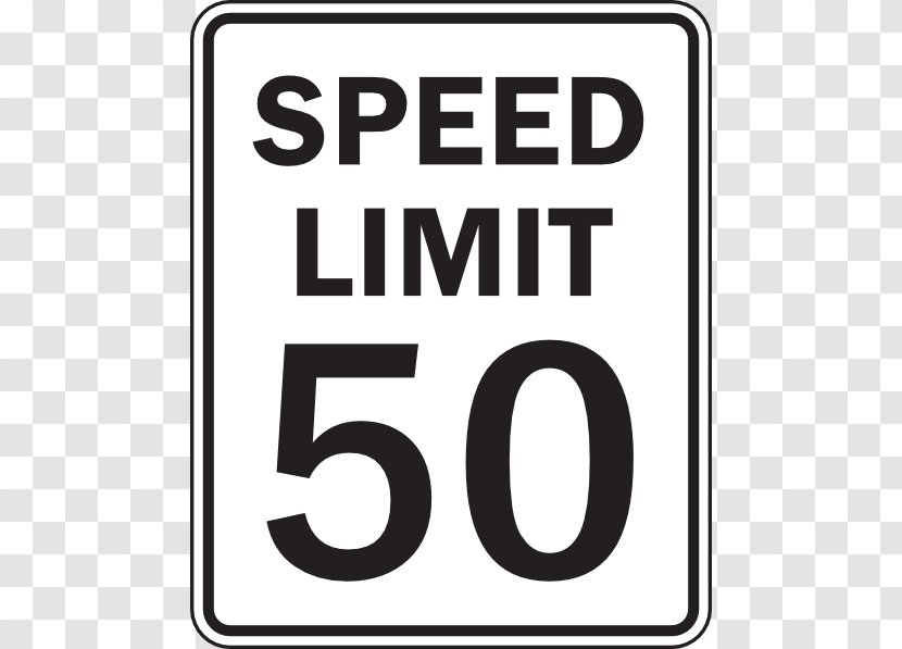 Speed Limit Traffic Sign Warning Clip Art - Number 50 Cliparts Transparent PNG