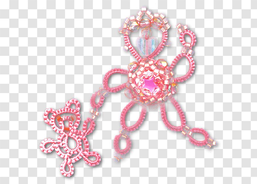 Pink M Bead Body Jewellery Transparent PNG