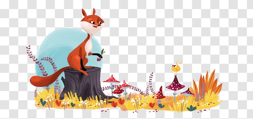 Cartoon Drawing Illustrator Illustration - Forest Little Fox Transparent PNG