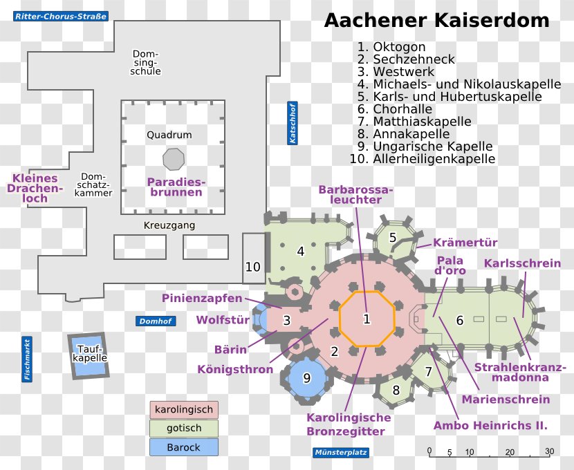 Aachen Cathedral Cologne Pfalzkapelle Church - Map Transparent PNG
