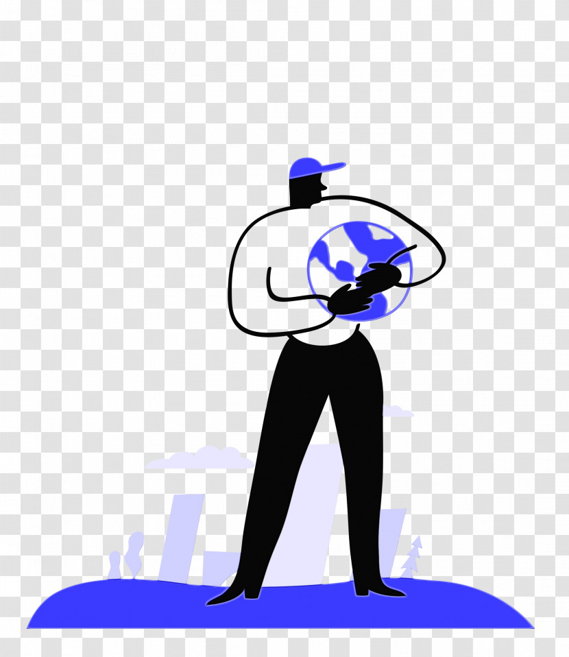 Cartoon Line Meter Male Purple Transparent PNG