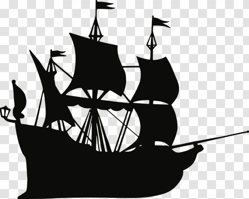 Clip Art Pirate Ship Image Silhouette - Caravel Transparent PNG