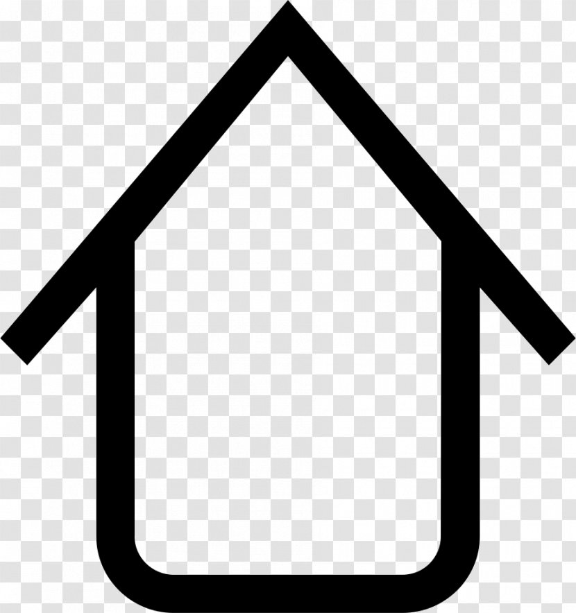 Shape House - Black And White Transparent PNG