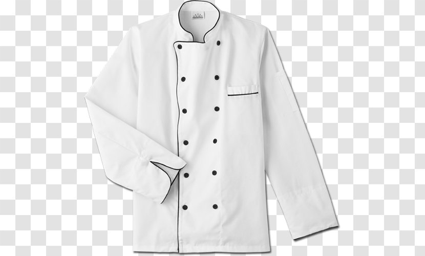 Chef's Uniform Coat Jacket Sleeve - Collar - Male Chef Transparent PNG