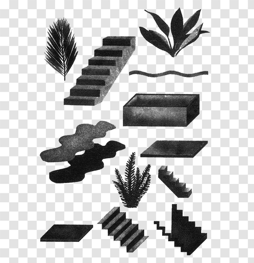 Collage Drawing Architecture Illustration - Monochrome Photography - Black And White Stairs Transparent PNG