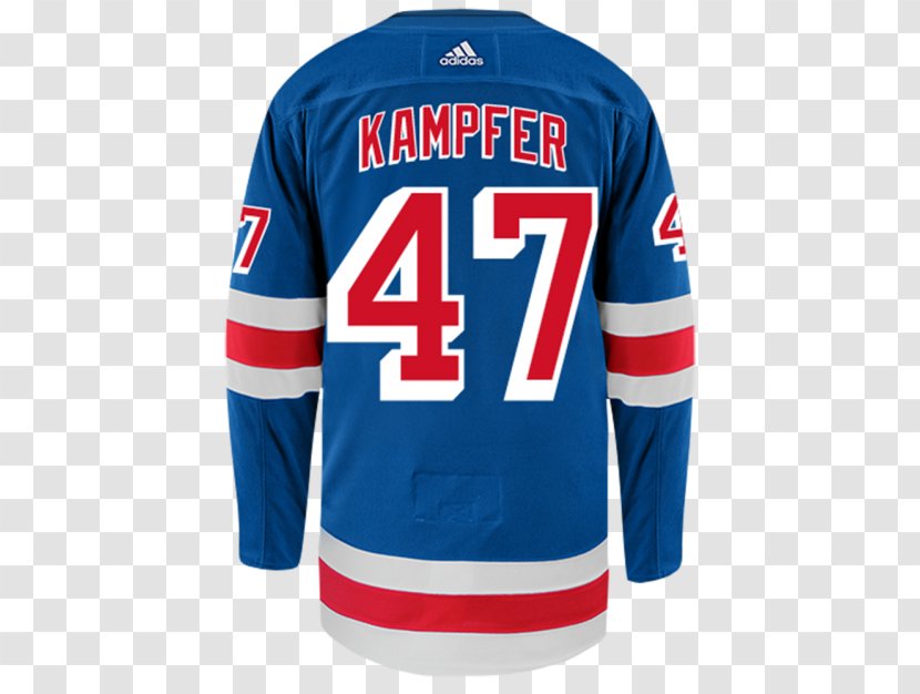 Sports Fan Jersey New York Rangers Ice Hockey Sleeve - Nhl Template Transparent PNG